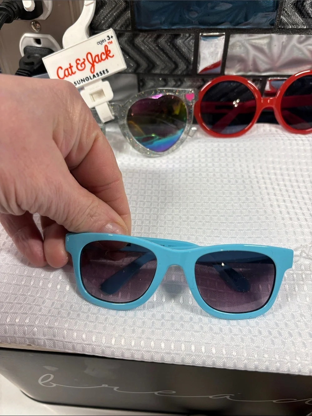 Janie and Jack Kids Sunglasses Assorted Colors (Red, Light Blue, Navy, Clear)